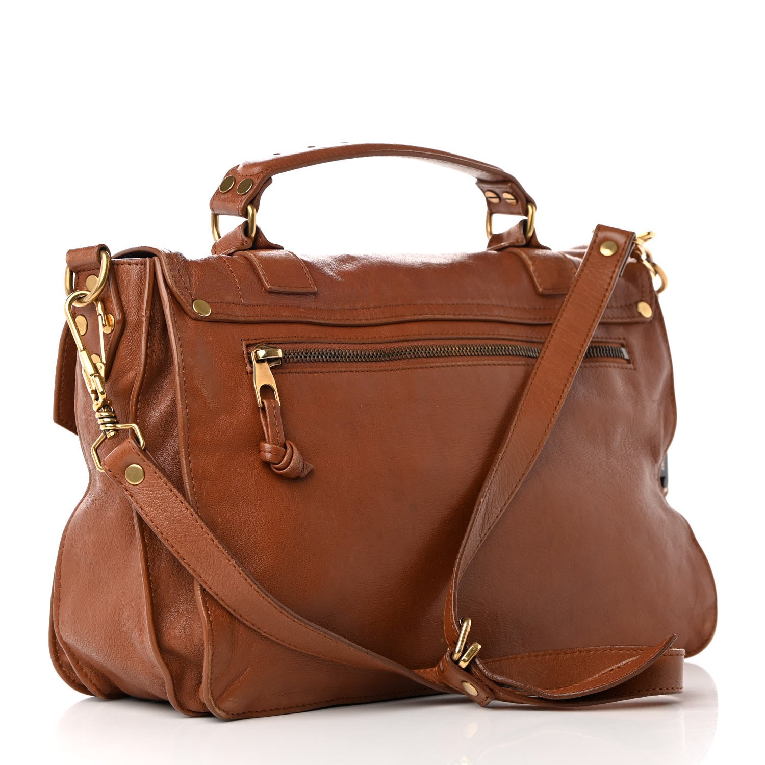 Proenza Schouler Lambskin Medium PS1 Satchel Saddle 3 of 23