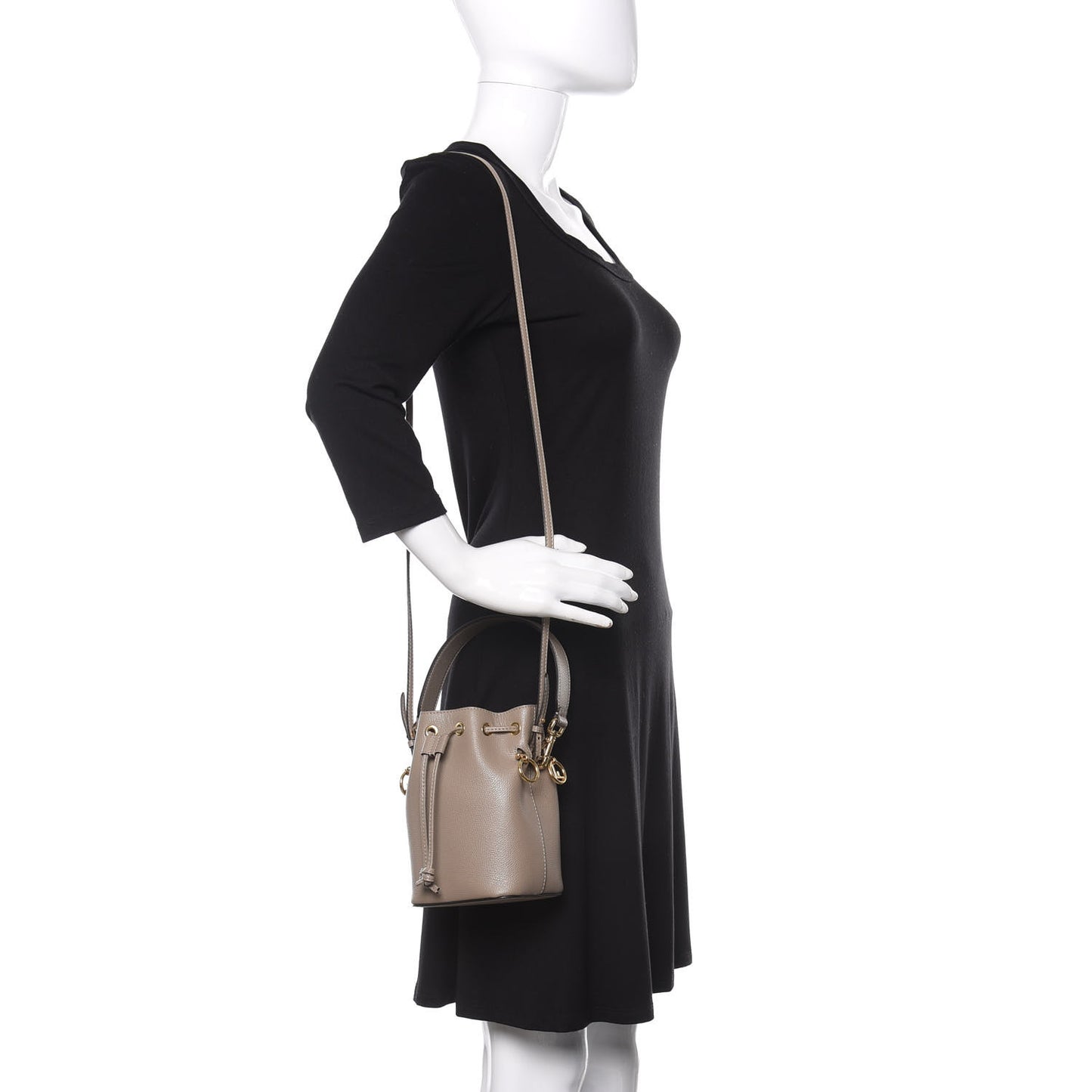Vitello Cruise F is Fendi Mini Mon Tresor Bucket Bag Tortora