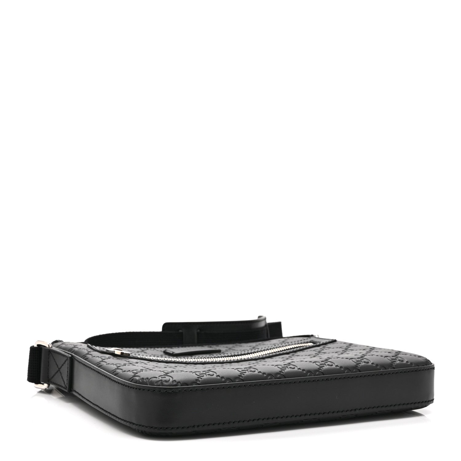 Gucci Guccissima Signature Small Messenger Bag Black 4 of 11