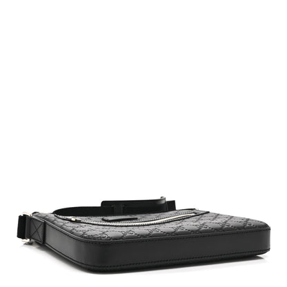 Gucci Guccissima Signature Small Messenger Bag Black 4 of 11