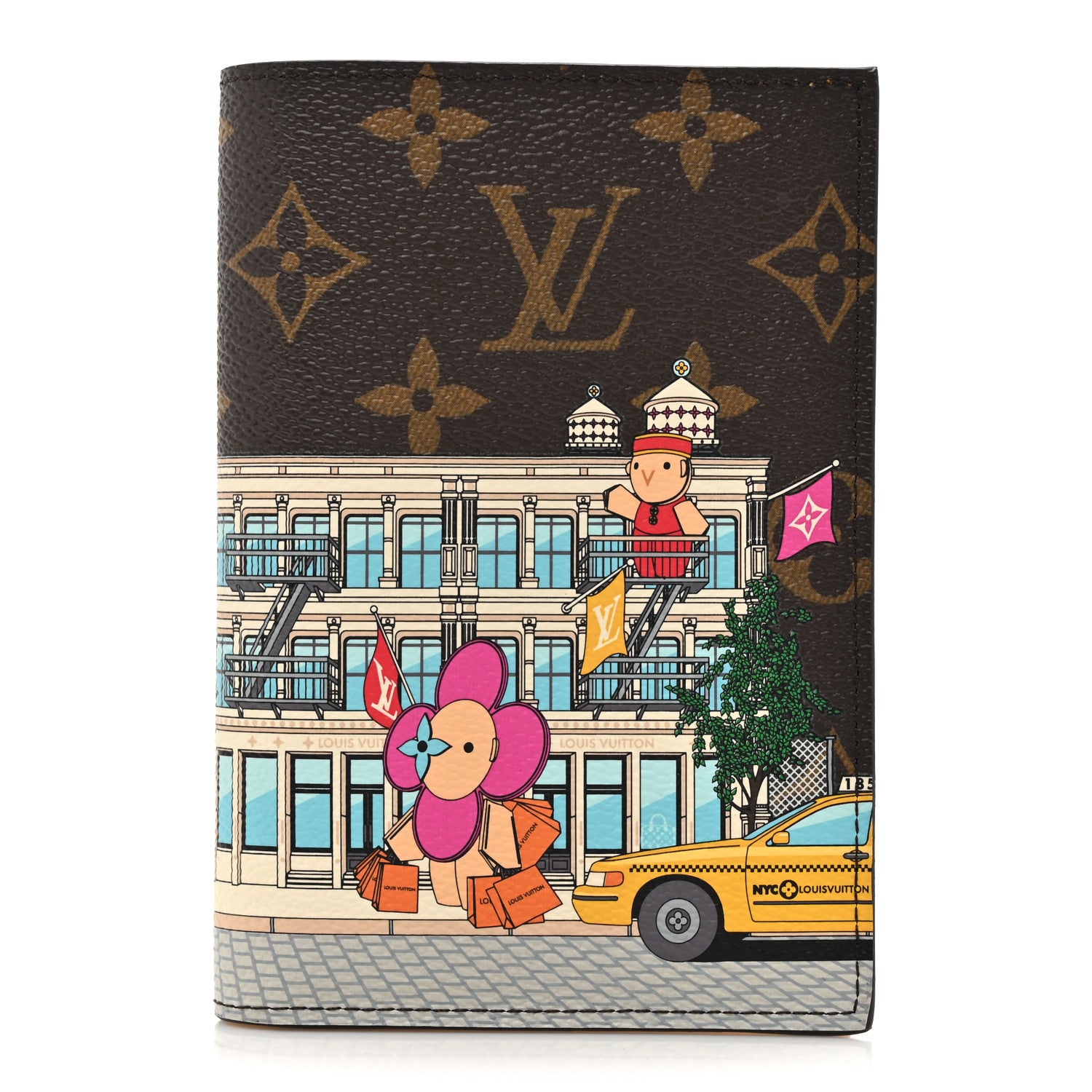 Louis Vuitton Monogram 2022 Christmas Animation New York Soho Passport Cover Yellow 1 of 8