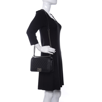 Chanel Calfskin Quilted Medium Boy Flap Black 2 of 10