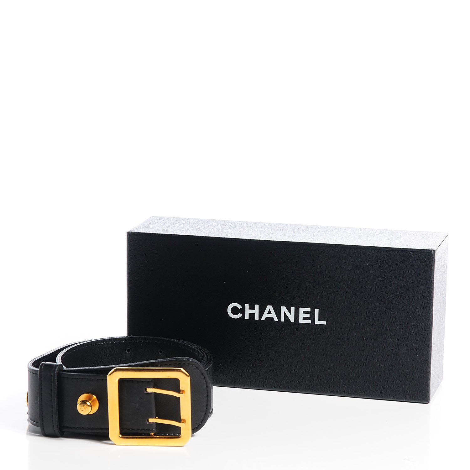 Chanel Leather Chain CC Belt 70 28 Black 5 of 7