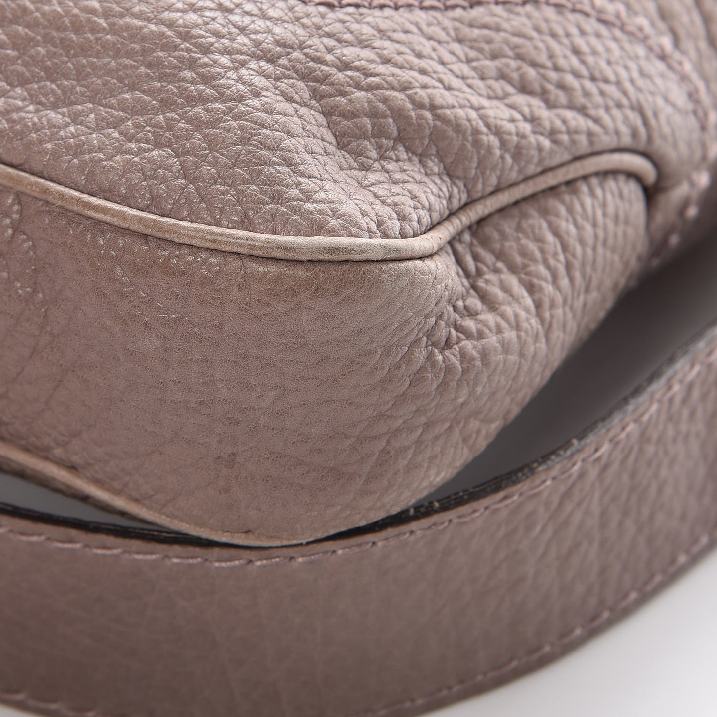 Pebbled Calfskin Medium New Jackie Shoulder Bag Grey