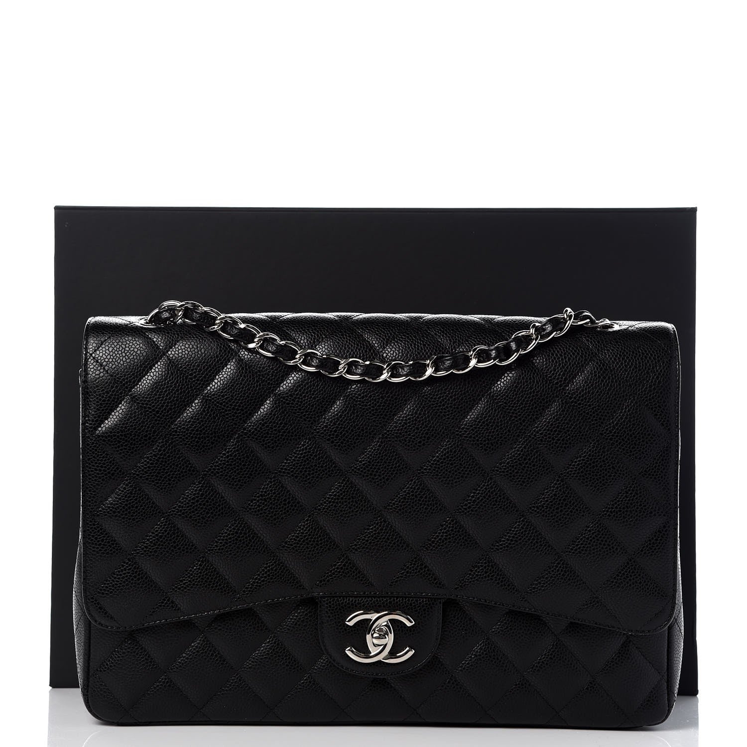 Chanel Caviar Quilted Maxi Double Flap Black 9 of 9