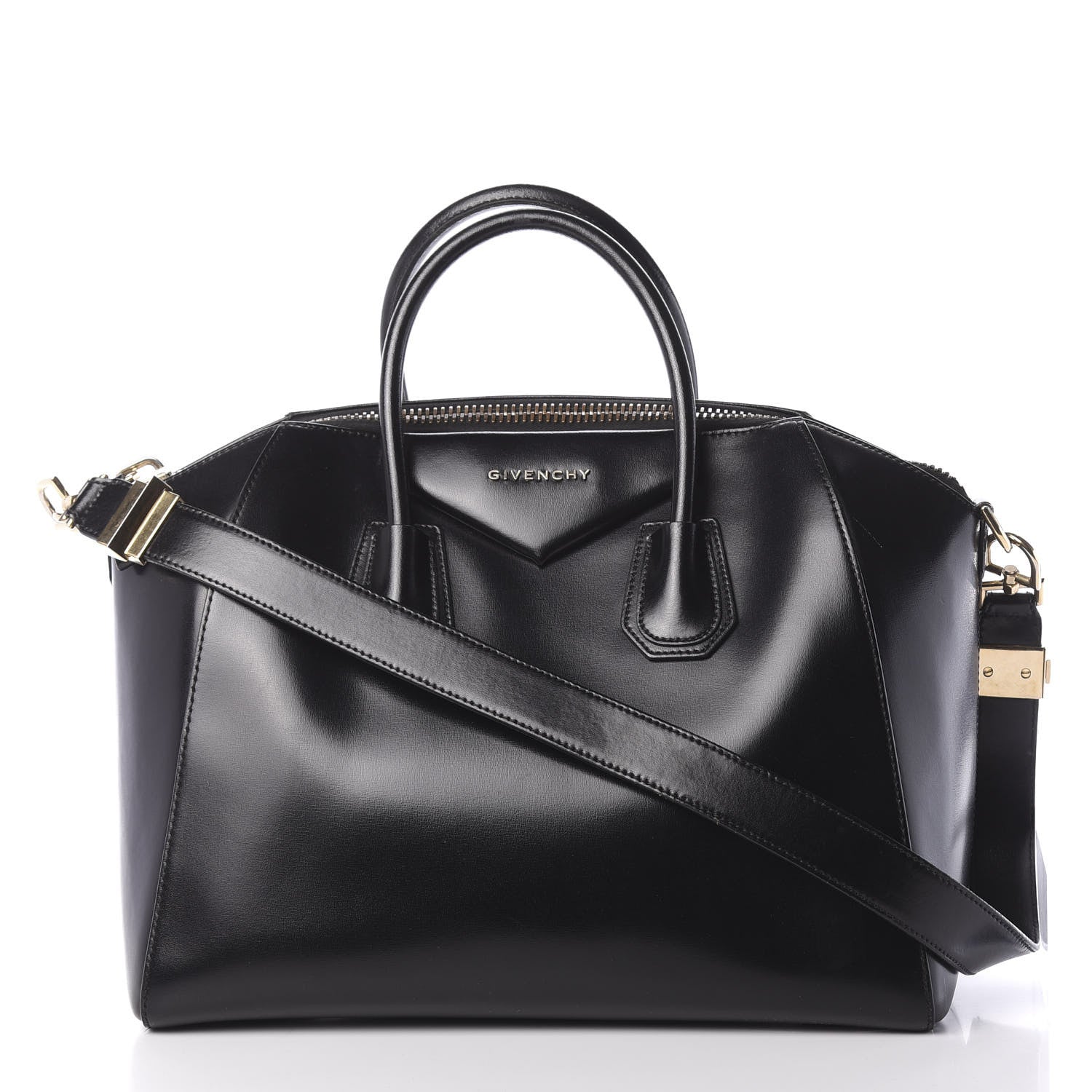 Givenchy Shiny Lord Calfskin Medium Antigona Black 1 of 13