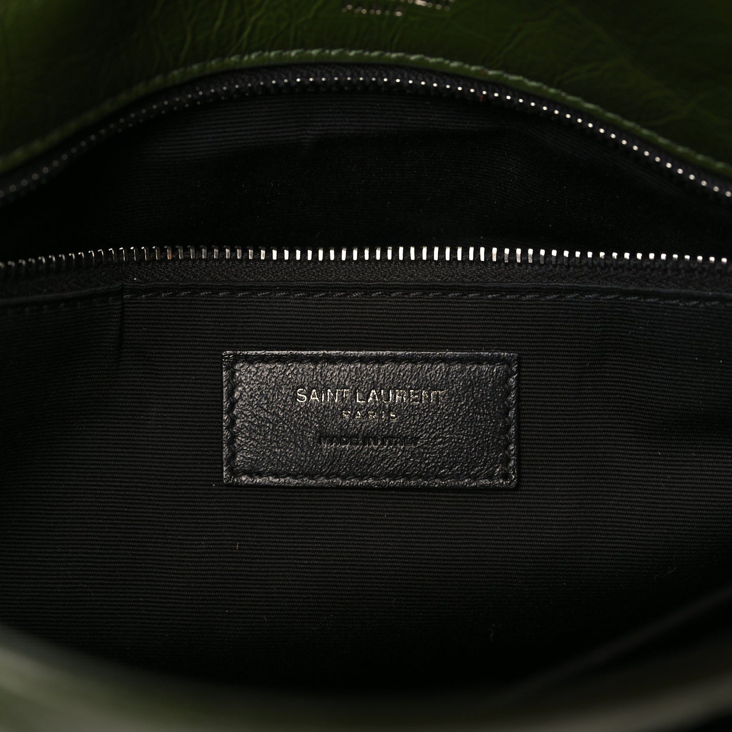 Crinkled Lambskin Matelasse Monogram Medium Niki Chain Satchel Green