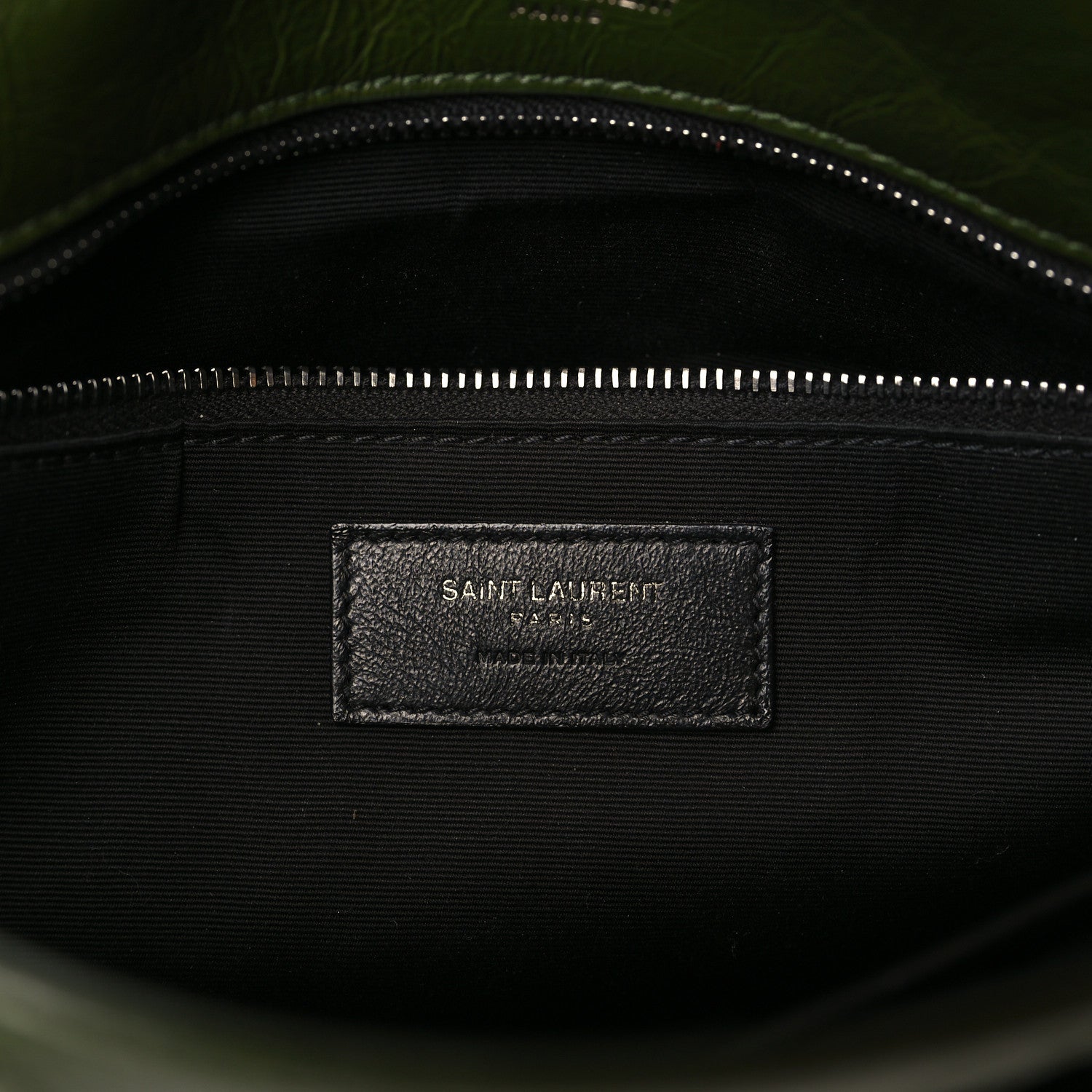 Saint Laurent Crinkled Lambskin Matelasse Monogram Medium Niki Chain Satchel Green 6 of 10