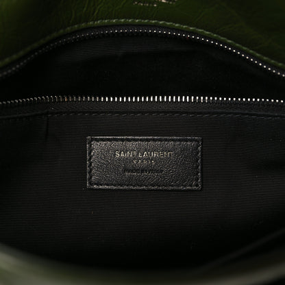 Saint Laurent Crinkled Lambskin Matelasse Monogram Medium Niki Chain Satchel Green 6 of 10
