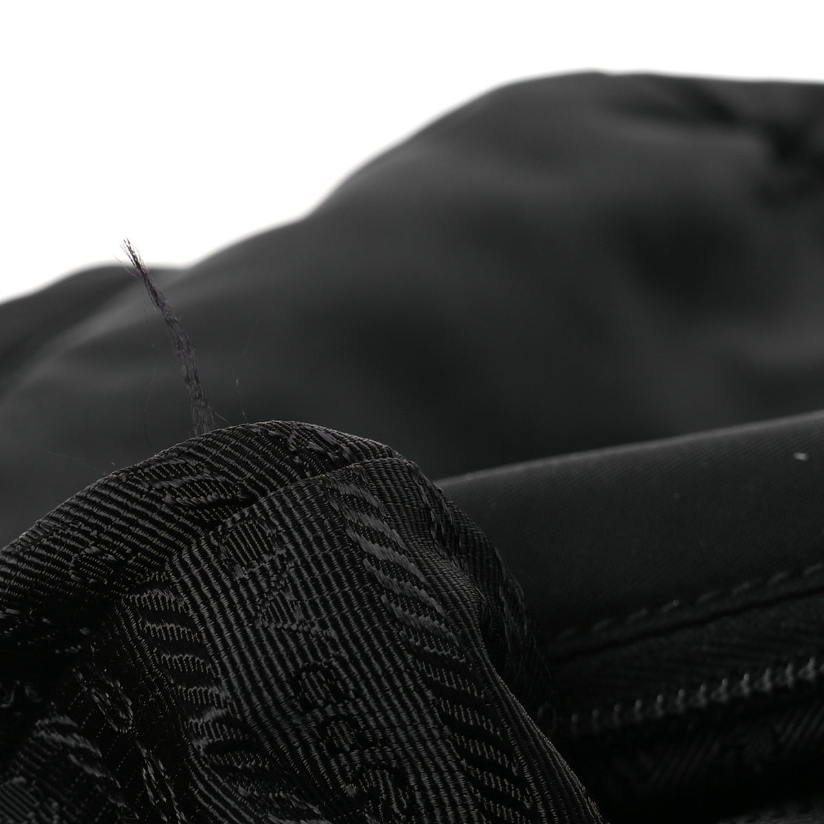 Re-Nylon Vitello Metal Triangle Logo Sling Backpack Black