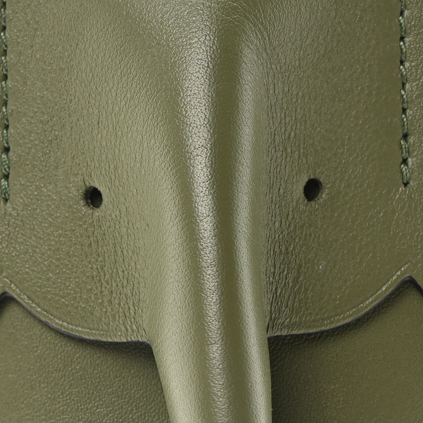 Calfskin Elephant Pouch Crossbody Bag Avocado