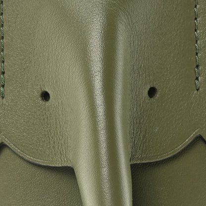 Loewe Calfskin Elephant Pouch Crossbody Bag Avocado 7 of 9