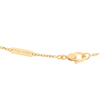 Van Cleef & Arpels 18K Yellow Gold Tiger Eye Vintage Alhambra Pendant Necklace 5 of 5