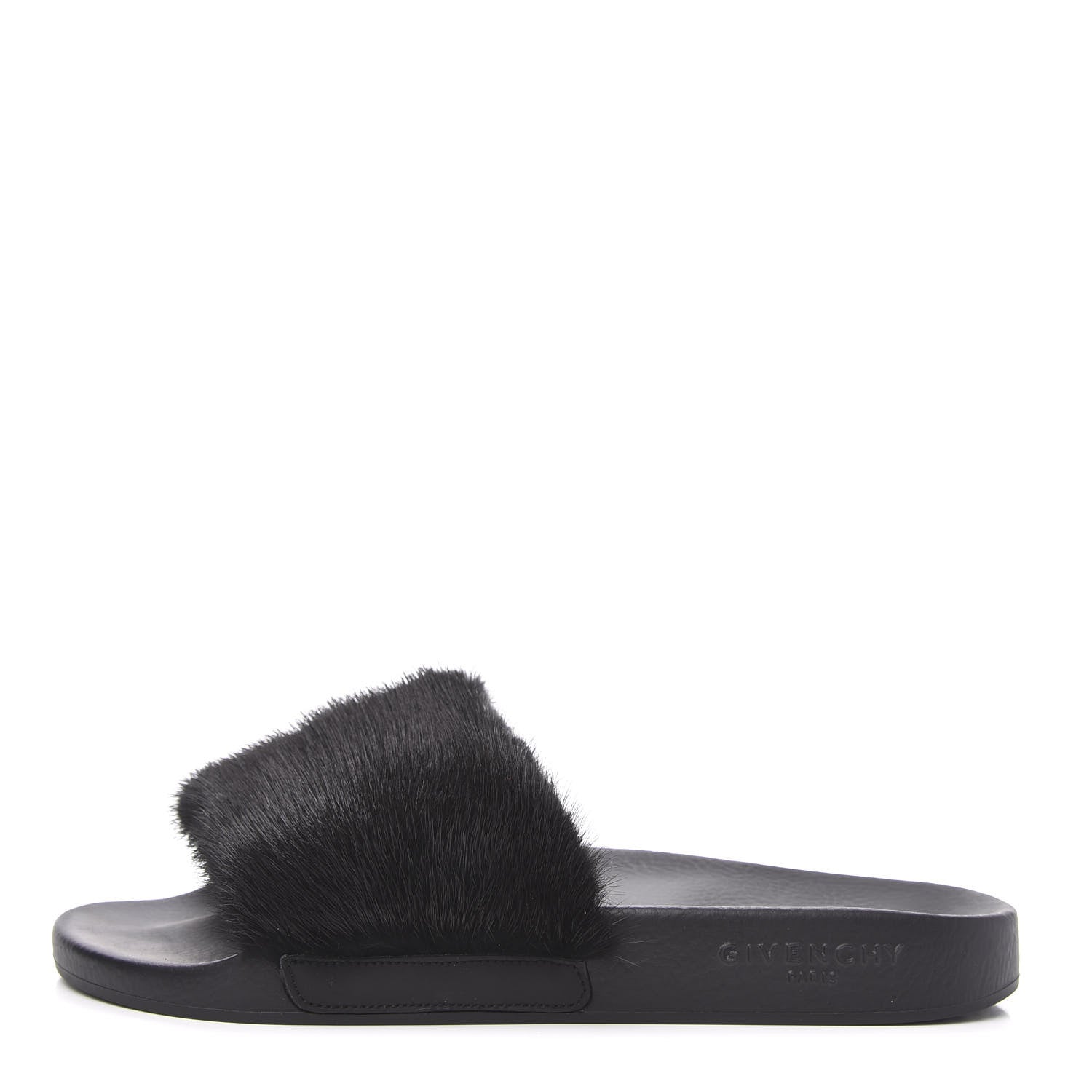 Givenchy Mink Rubber Slide Sandals 37 Black 1 of 8