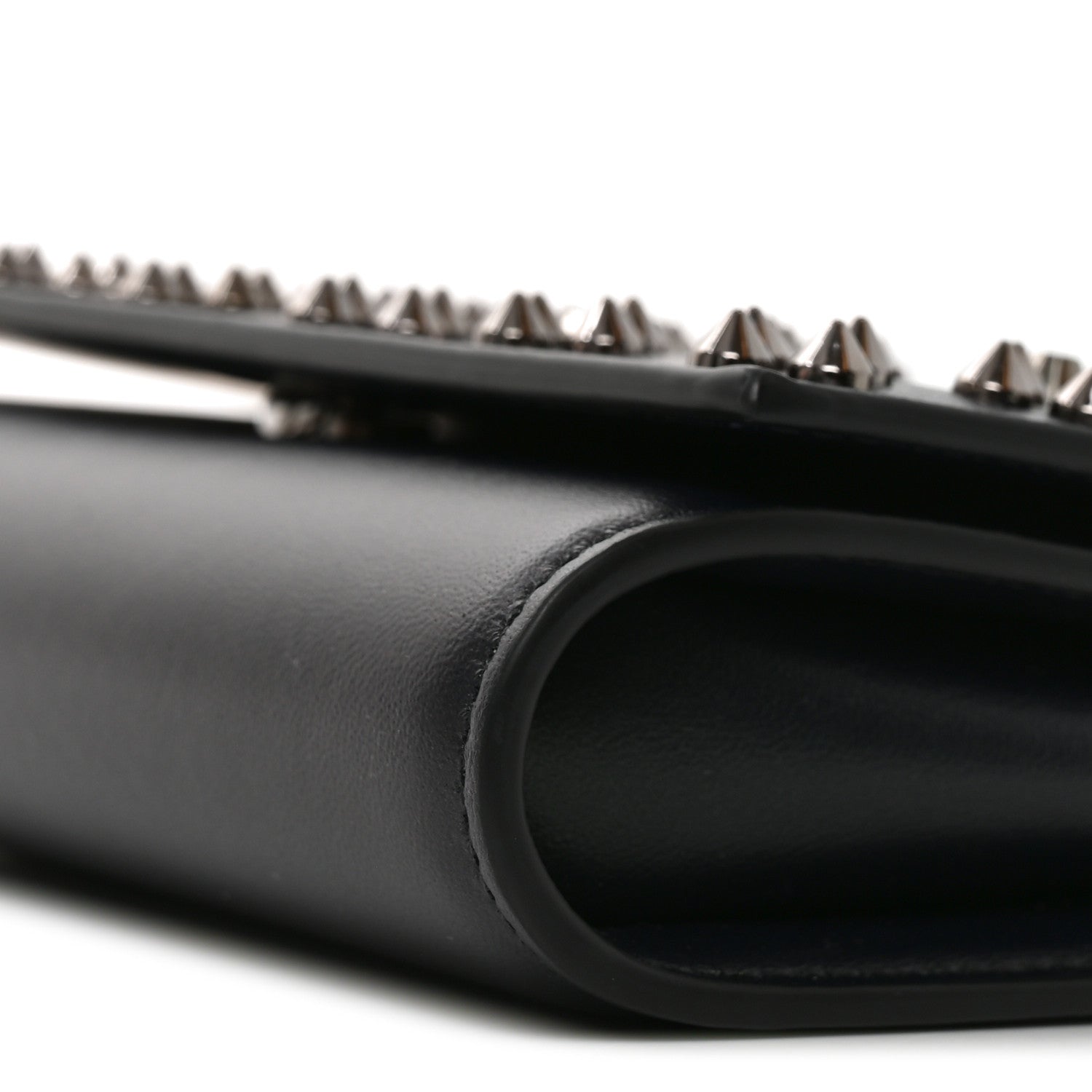 Christian Louboutin Calfskin Spikes Loubinthesky Paloma Clutch Zaffiro Zaffiro 8 of 9