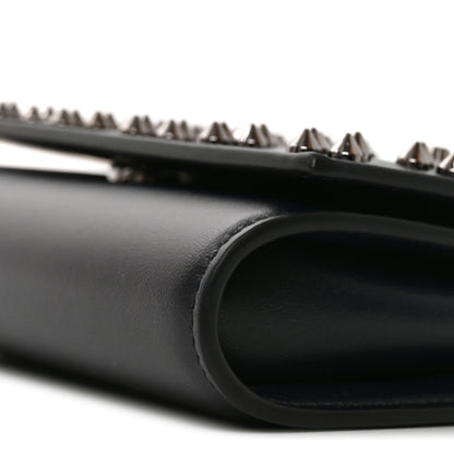 Christian Louboutin Calfskin Spikes Loubinthesky Paloma Clutch Zaffiro Zaffiro 8 of 9