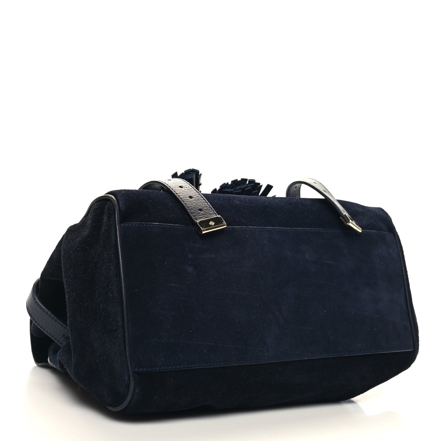 Heavy Suede Alexa Tassel Satchel Ink Blue