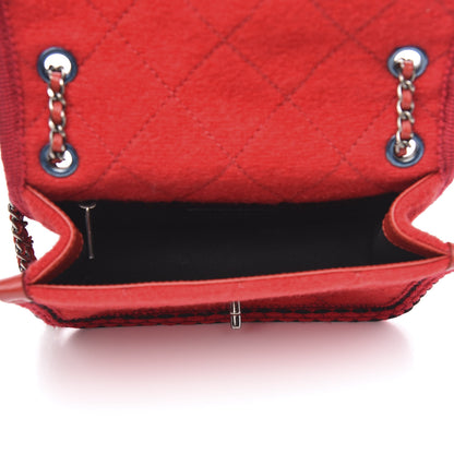 Chanel Wool Quilted Mini Edelweiss Single Flap Red 5 of 10