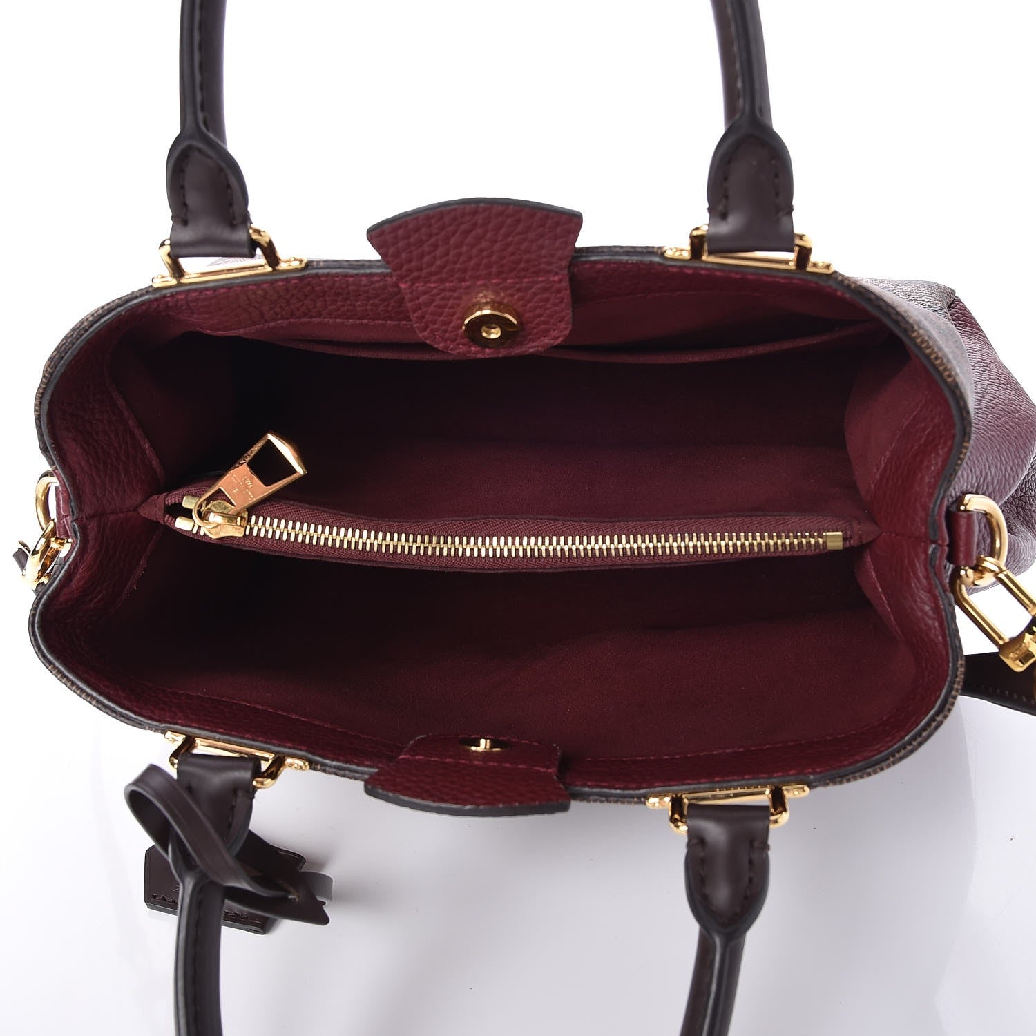 Louis Vuitton Damier Ebene Cuir Taurillon Brittany Bordeaux 6 of 8