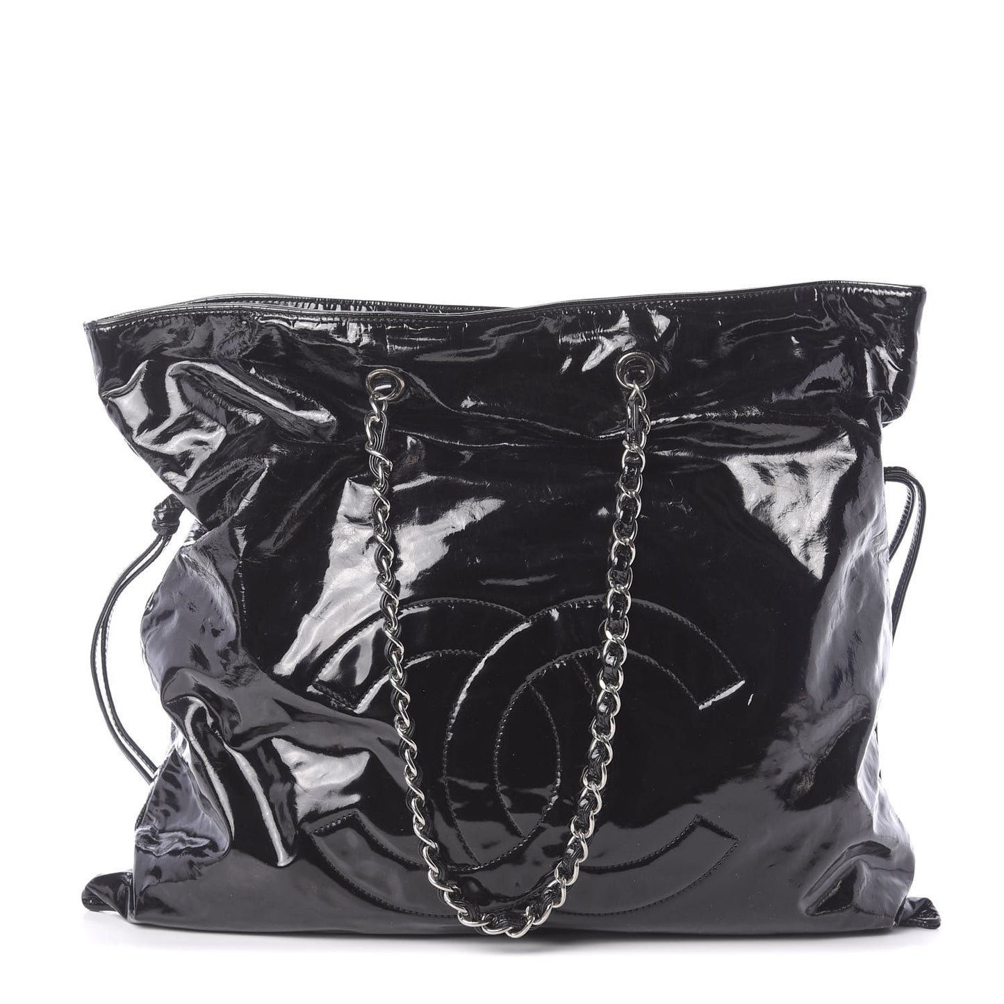 Patent Bonbons Shopper Tote Black