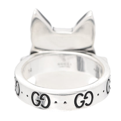 Gucci Sterling Silver Enamel Bosco Ring 54 7 3 of 6