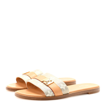Louis Vuitton Monoglam Lock It Flat Mule 36.5 Gold 4 of 9
