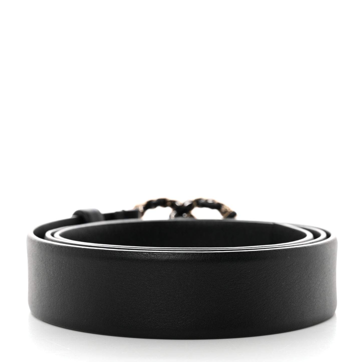 Calfskin CC Chain Belt 85 34 Black