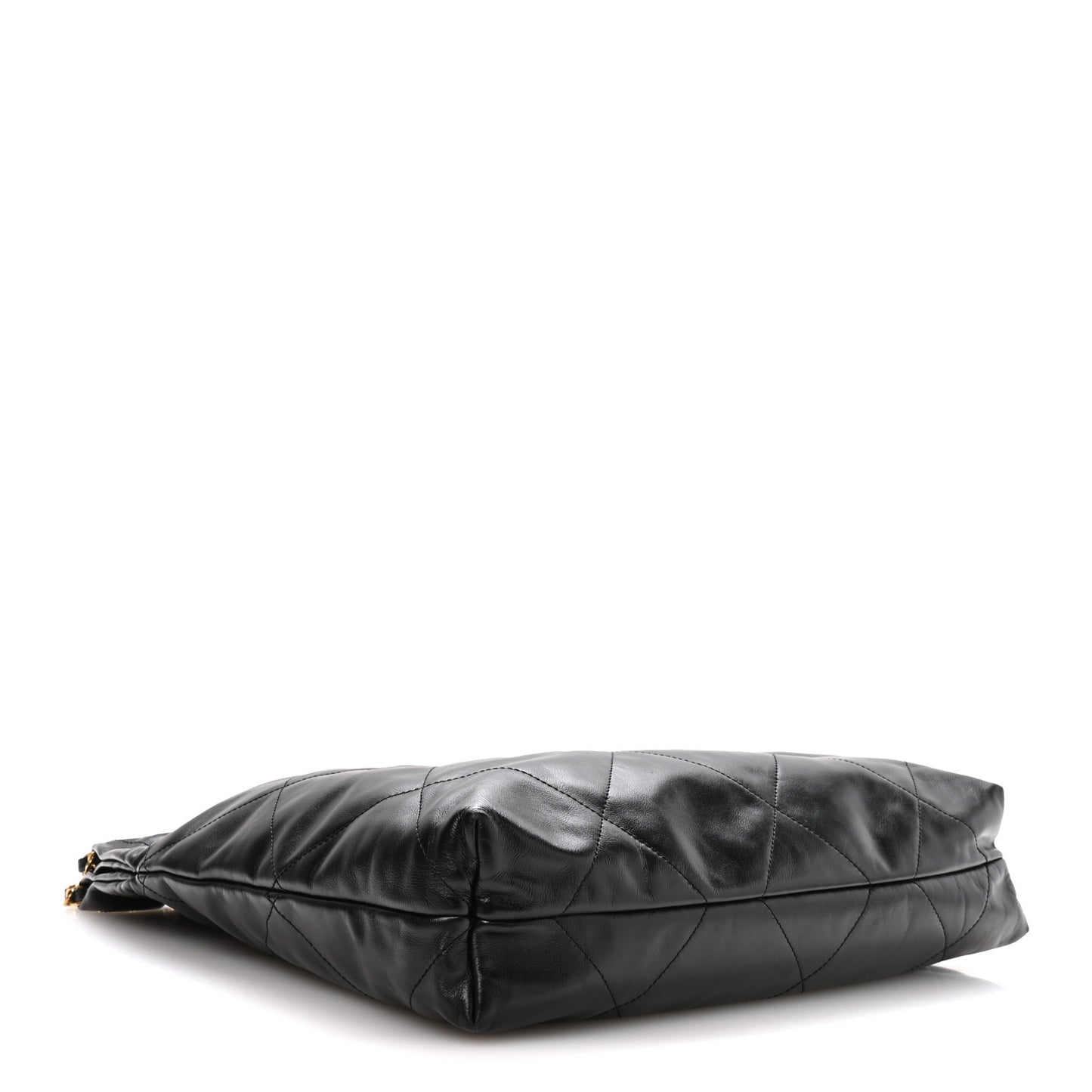 Shiny Calfskin Quilted Chanel 22 Black
