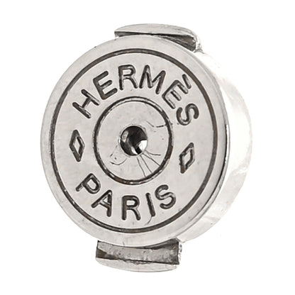 Hermes Palladium Lacquered Cage d'H Earrings Bleu Transat 4 of 7