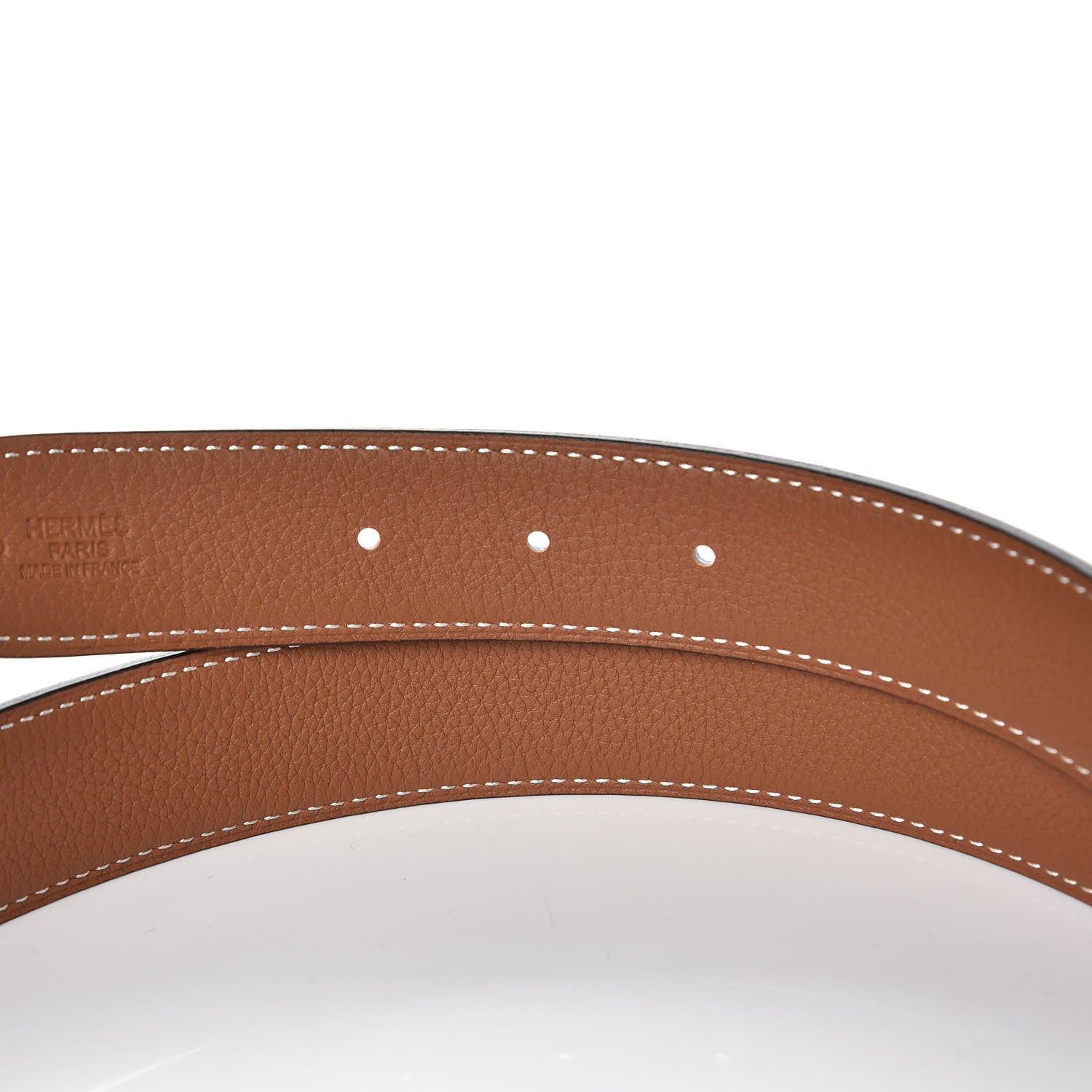Hermes Box Togo 32mm H Belt 110 Black Gold 4 of 7