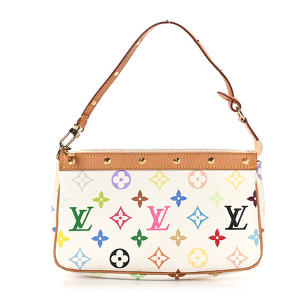 Louis Vuitton Monogram Multicolor Pochette Accessories White 1 of 11