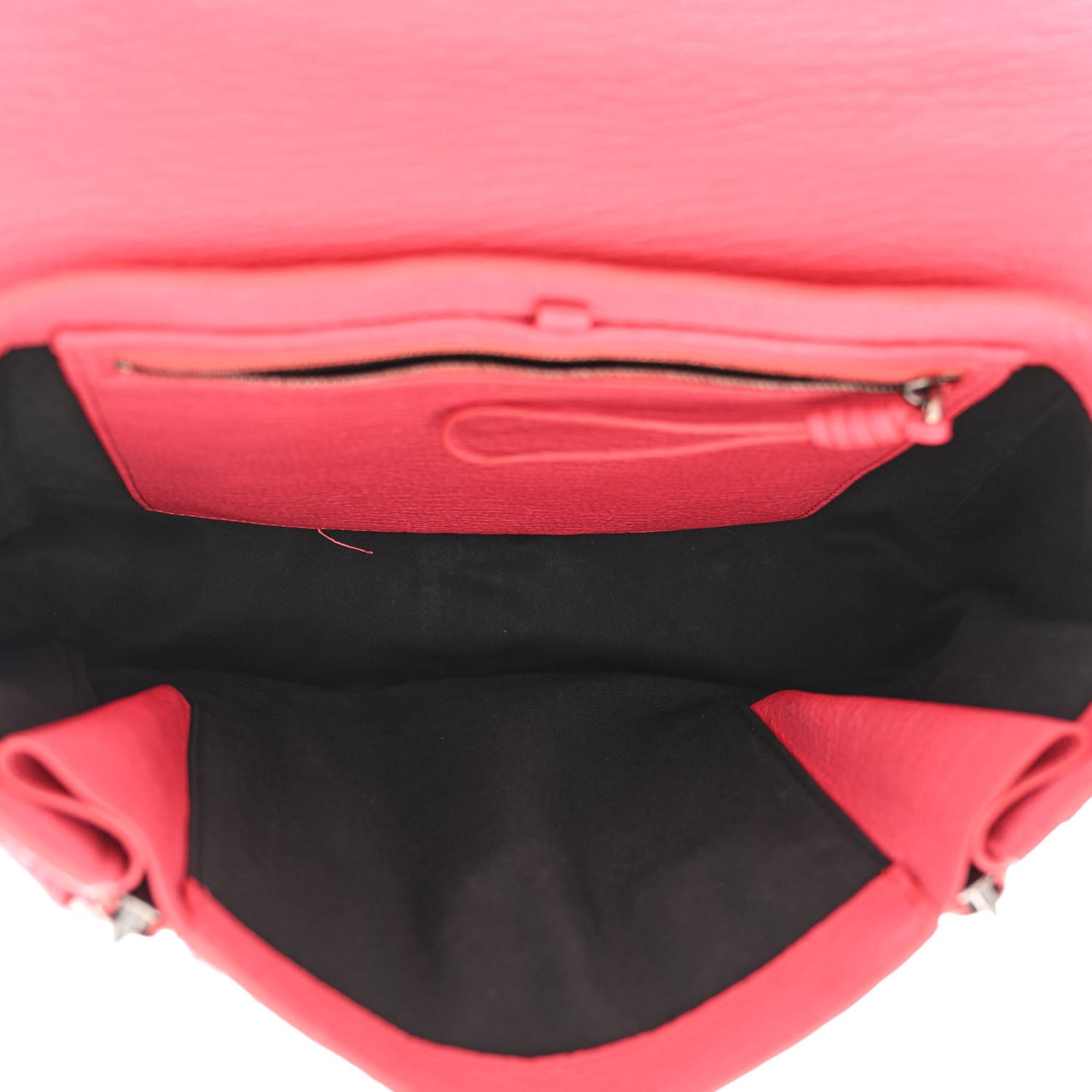 Textured Calfskin Medium Pashli Satchel Raspberry
