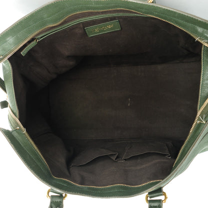 Saint Laurent Sheepskin Large Cabas Chyc Dark Green 5 of 11