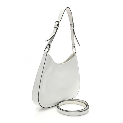 Prada Spazzolato Cleo Adjustable Strap Shoulder Bag White 2 of 8