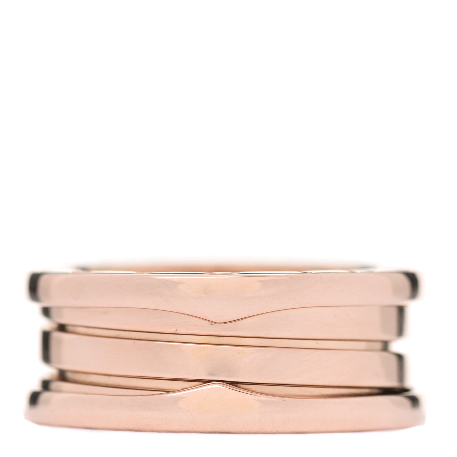 Bulgari 18K Rose Gold B.Zero1 Three-Band Ring 55 7.25 1 of 6