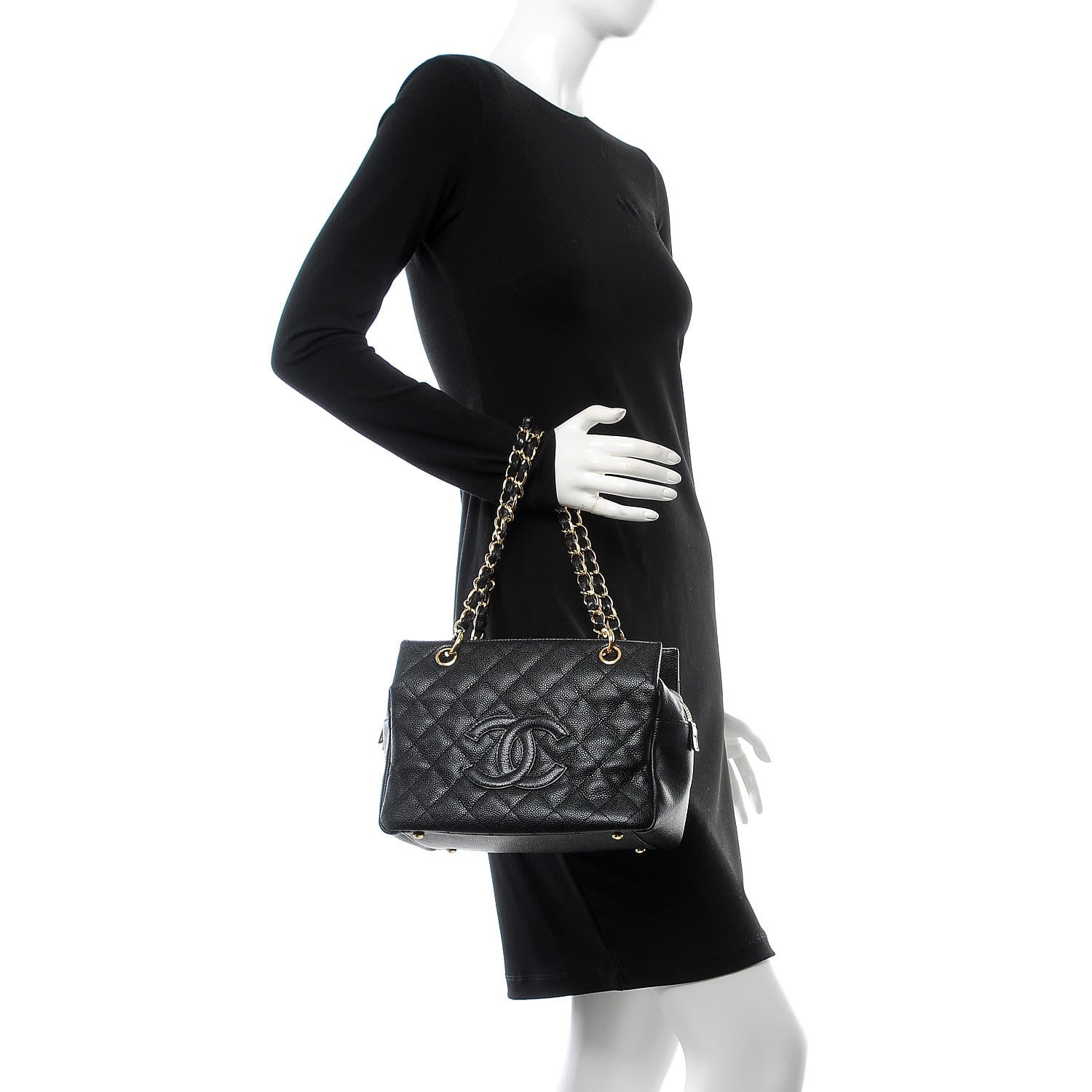 Chanel Caviar Quilted Petit Timeless Tote PTT Black 2 of 13