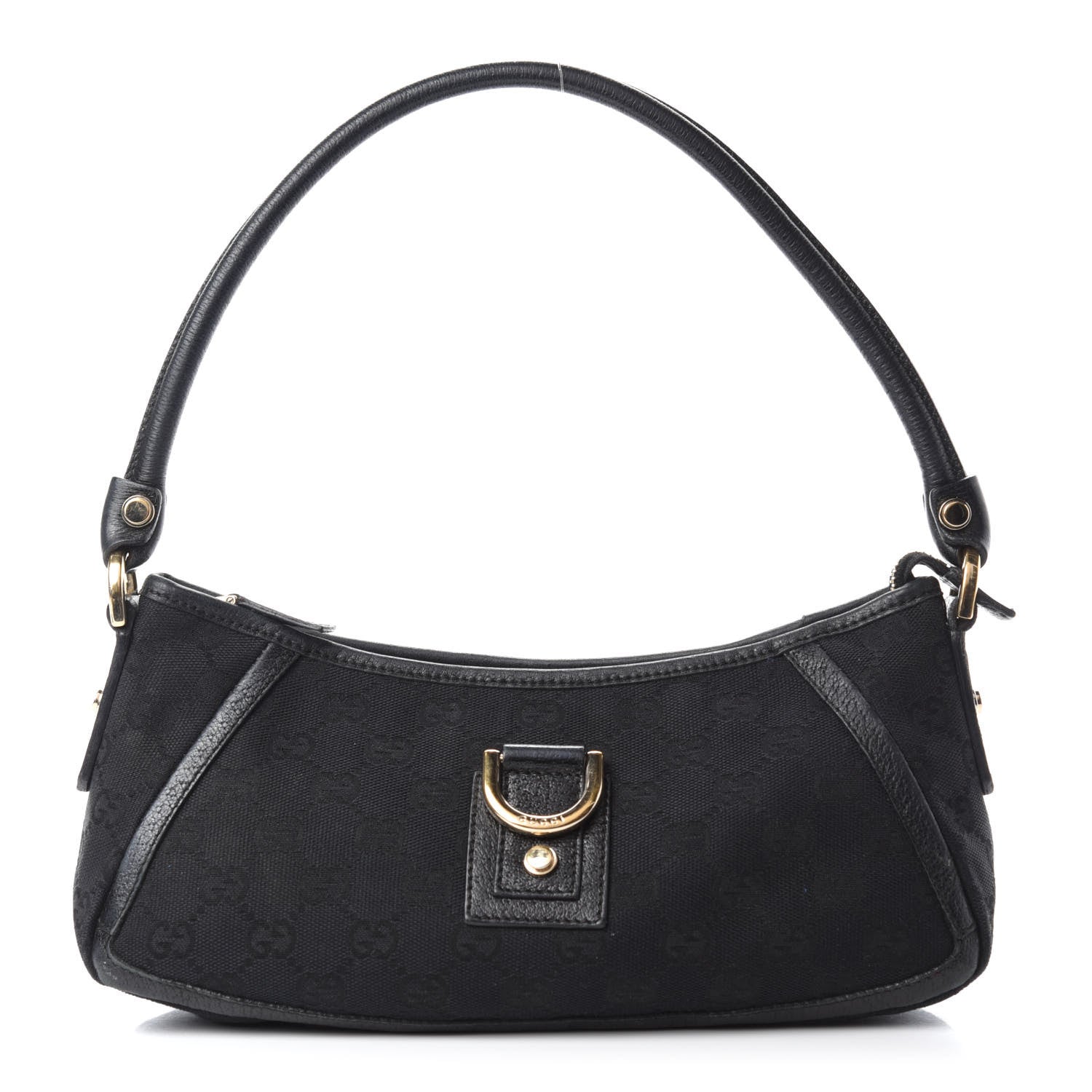 Gucci Monogram D Ring Abbey Pochette Black 1 of 10