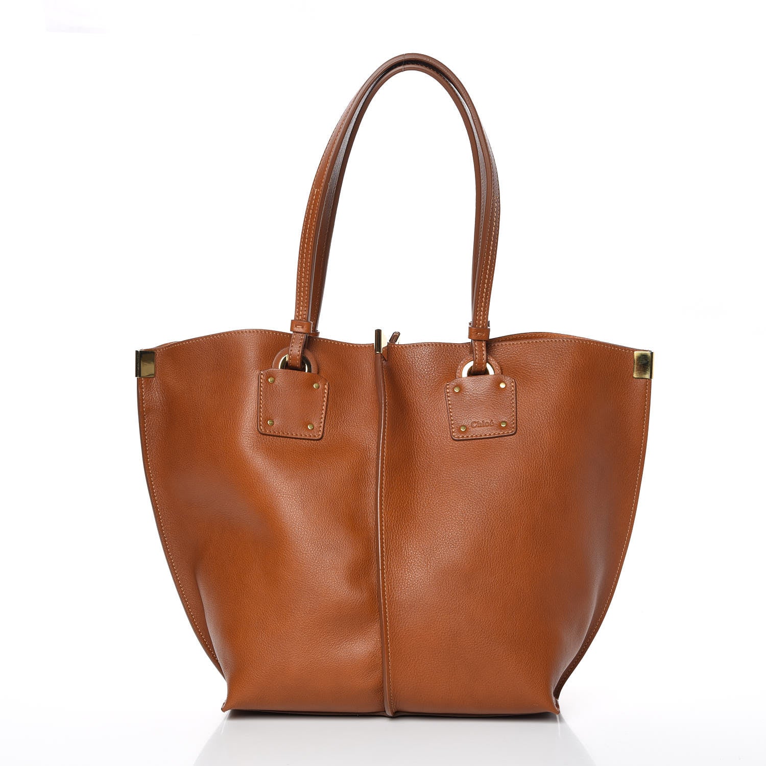 Chloe Smooth Calfskin Medium Vick Tote Caramel 4 of 11