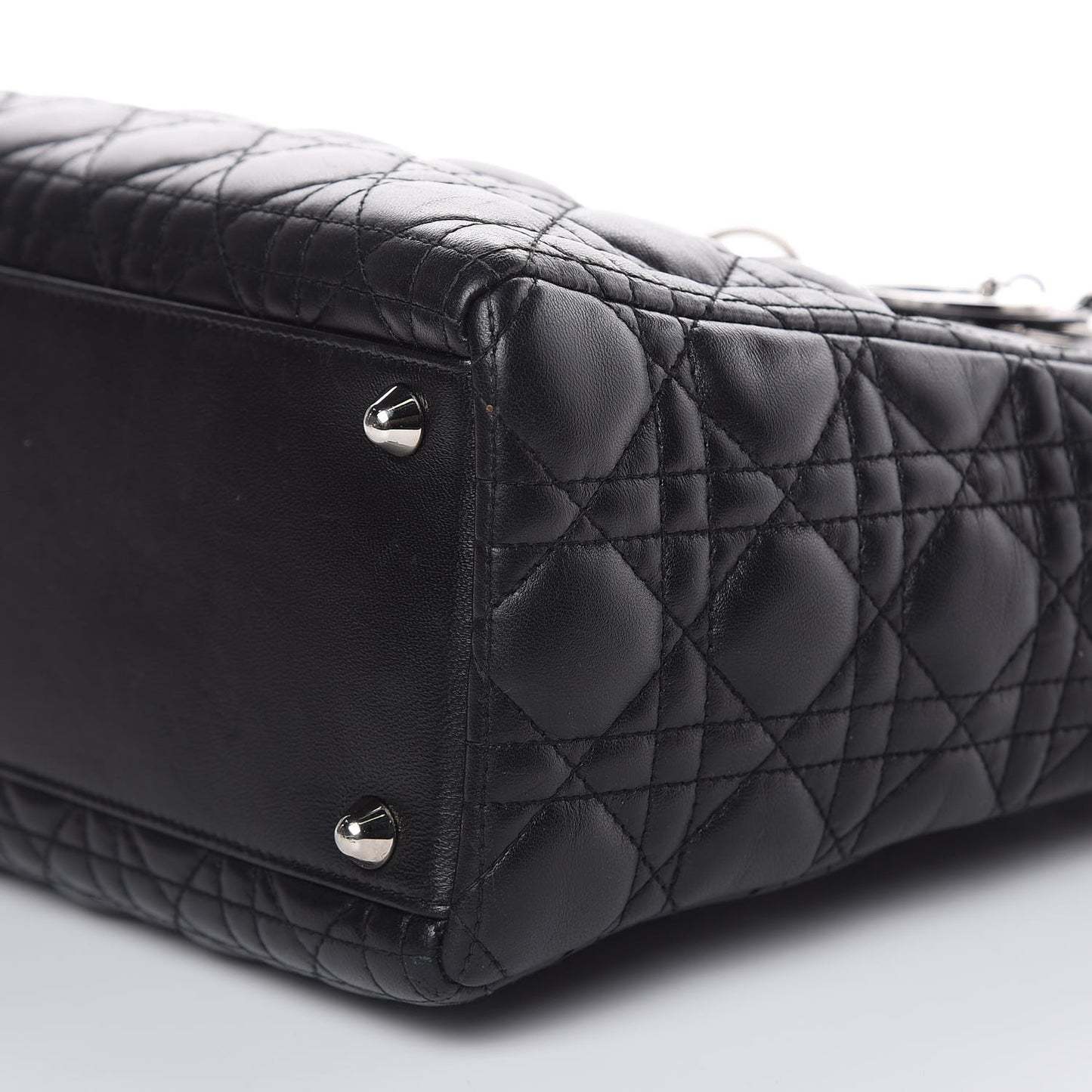 Lambskin Cannage Large Lady Dior Black