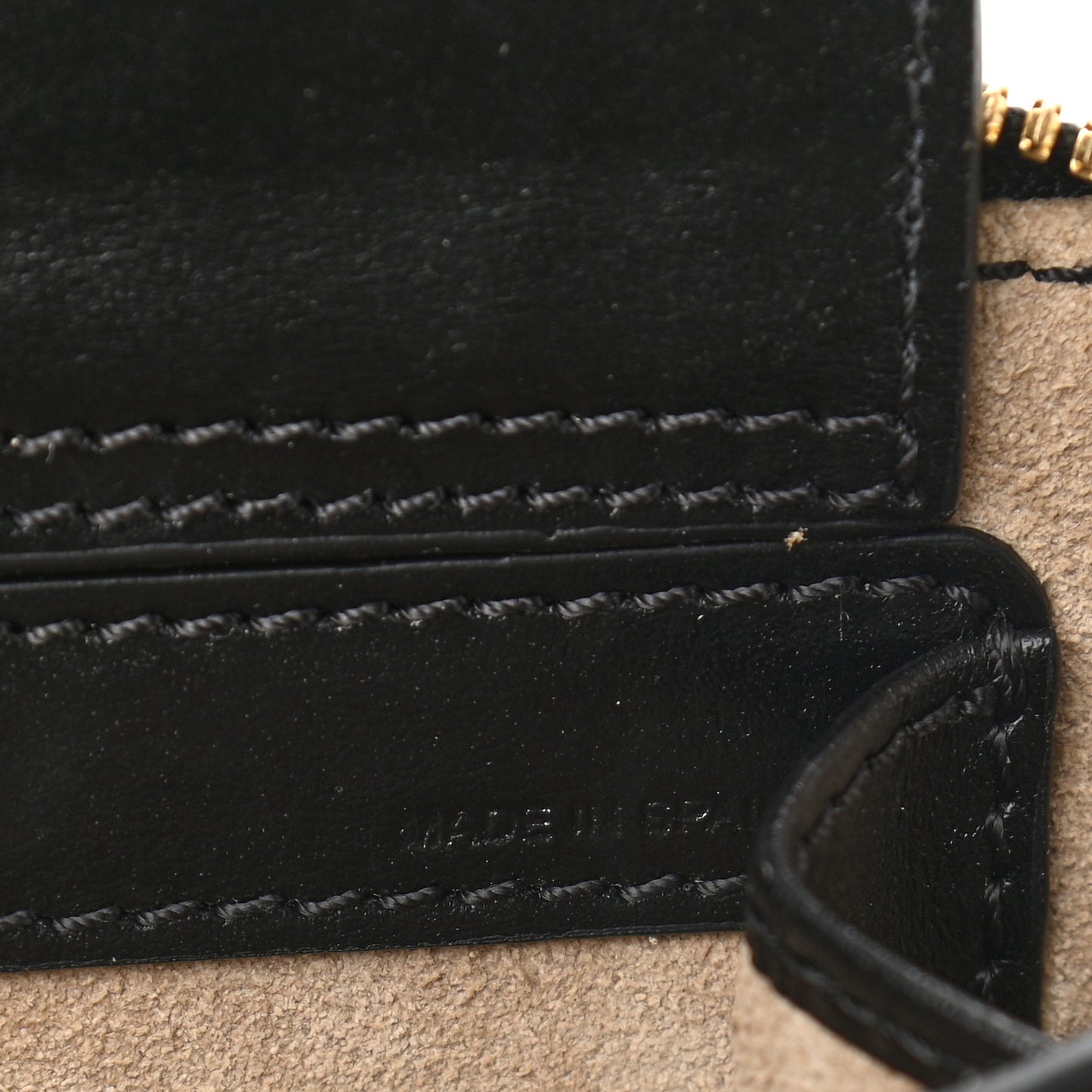 Calfskin Mini C Vanity Bag Black