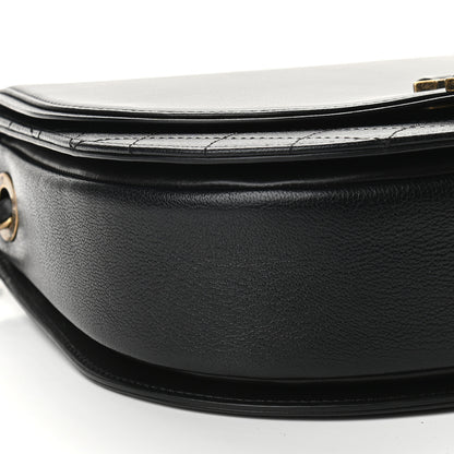Chanel Shiny Calfskin Goatskin Quilted Medium Coco Curve Messenger Flap Black 8 of 9