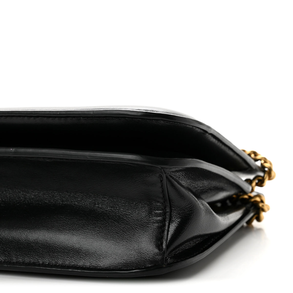 Fendi Vitello Glacier Karligraphy Pocket Shoulder Bag Black Gingerbread 10 of 10