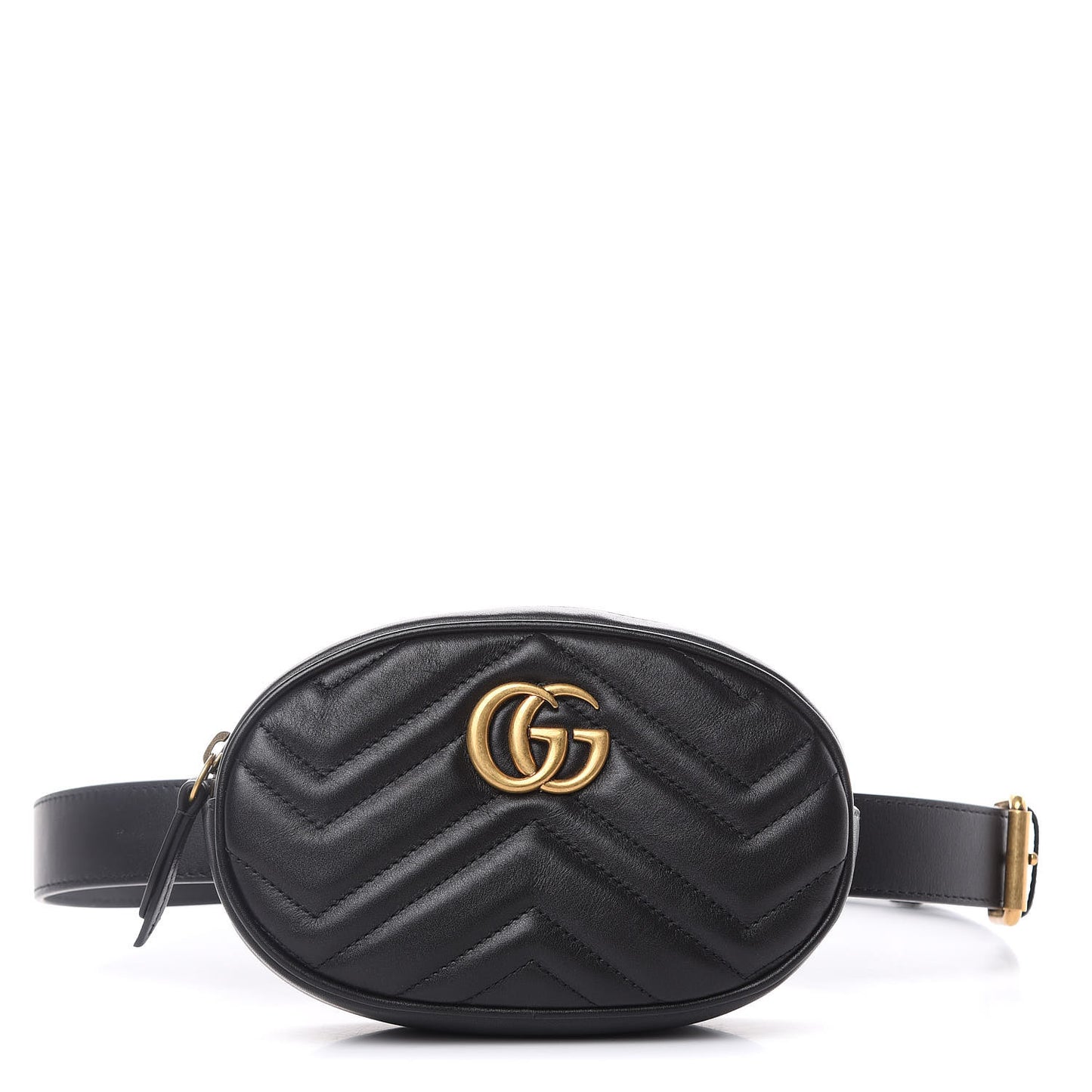 Calfskin Matelasse GG Marmont Belt Bag 95 38 Black