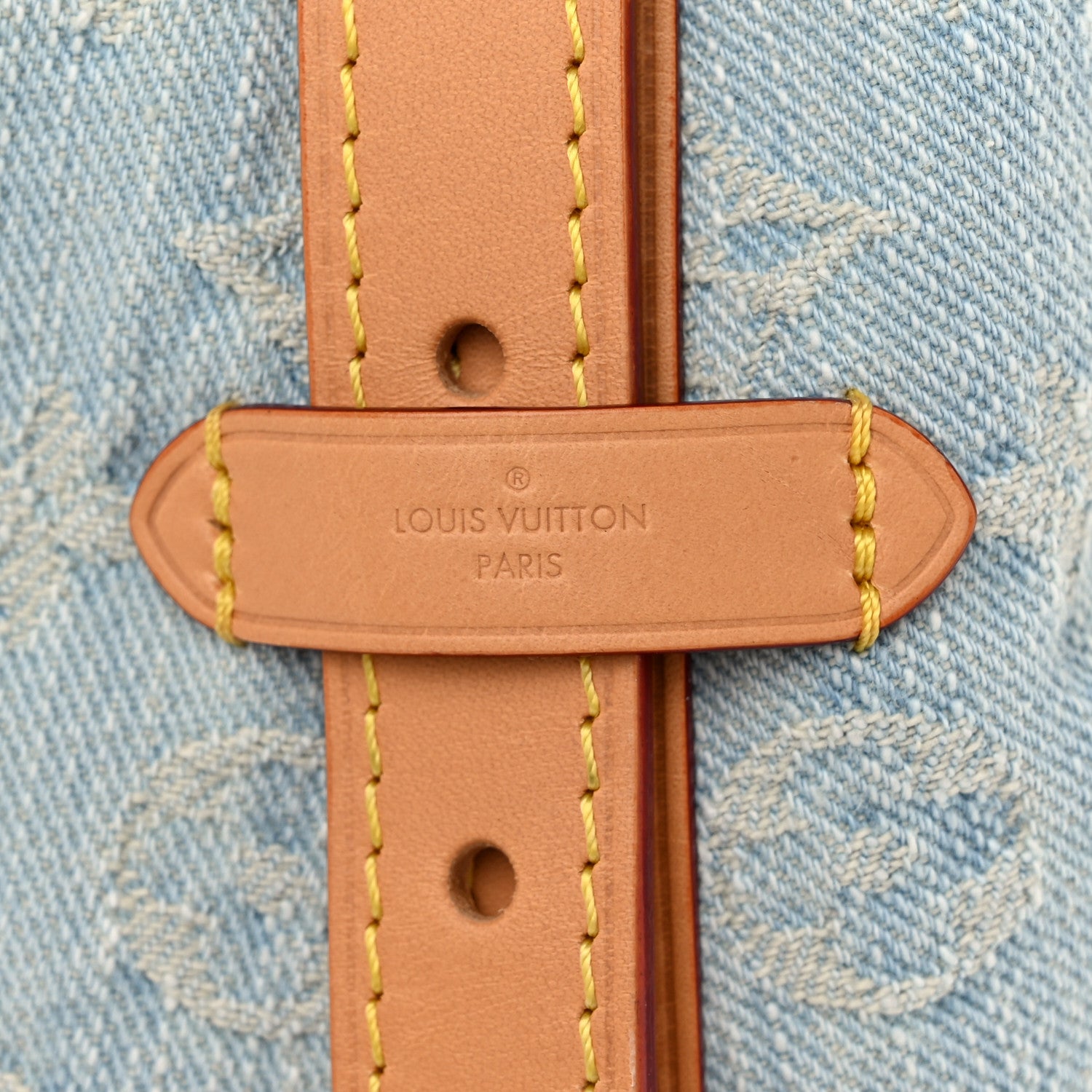 Louis Vuitton Monogram Denim CarryAll PM Sky Blue 7 of 10
