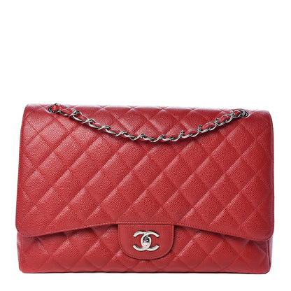 Chanel Caviar Quilted Maxi Single Flap Red 1 of 11