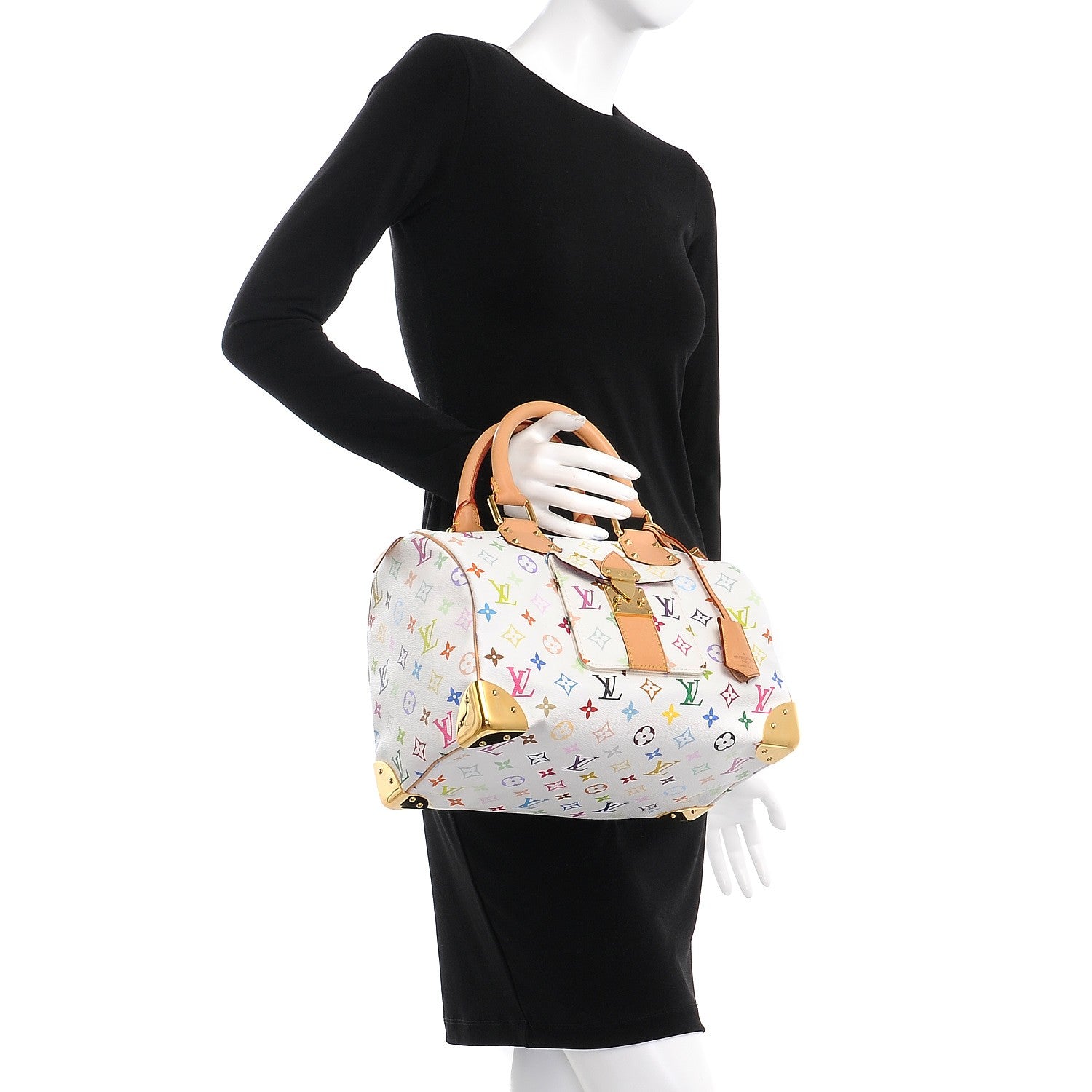 Louis Vuitton Monogram Multicolor Speedy 30 White 2 of 7