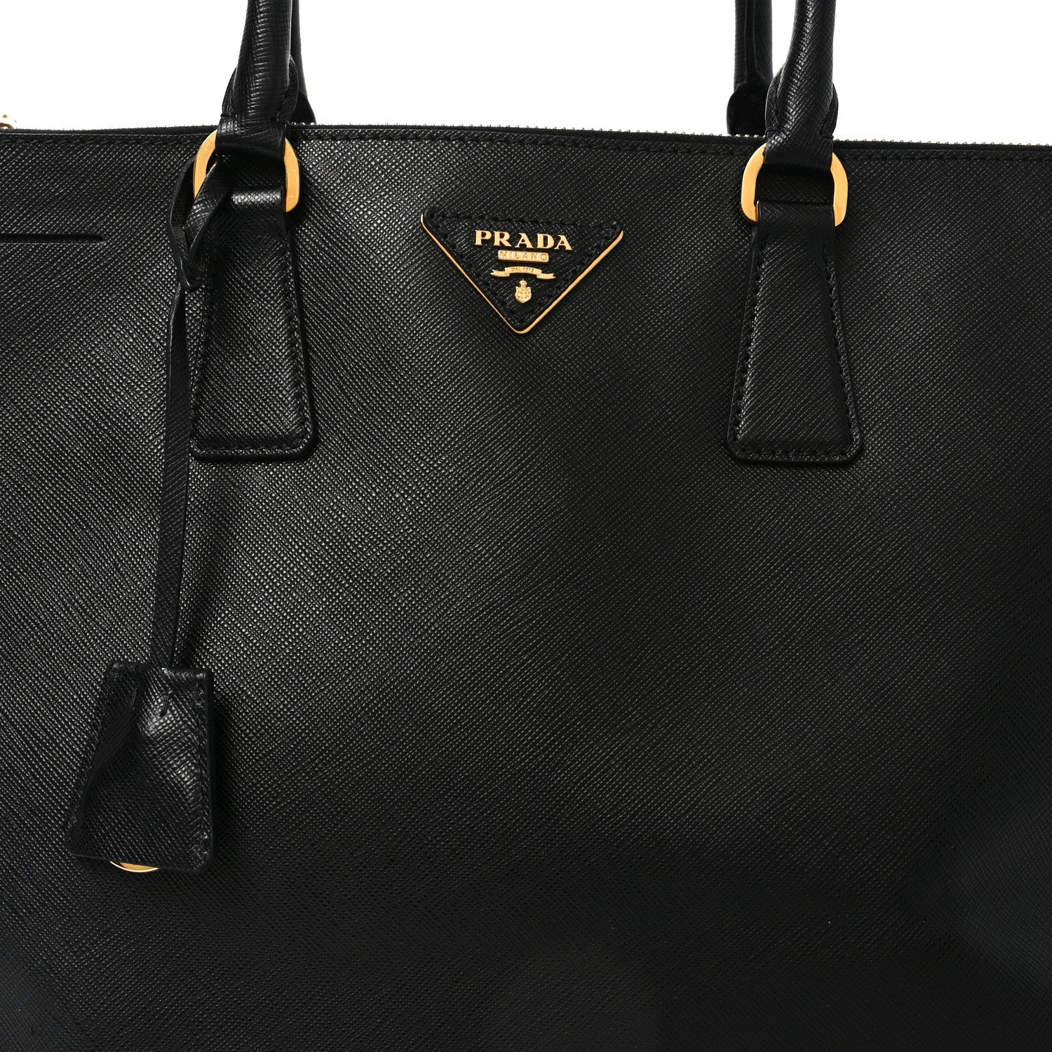 Prada Saffiano Lux Large Galleria Double Zip Tote Black 7 of 9