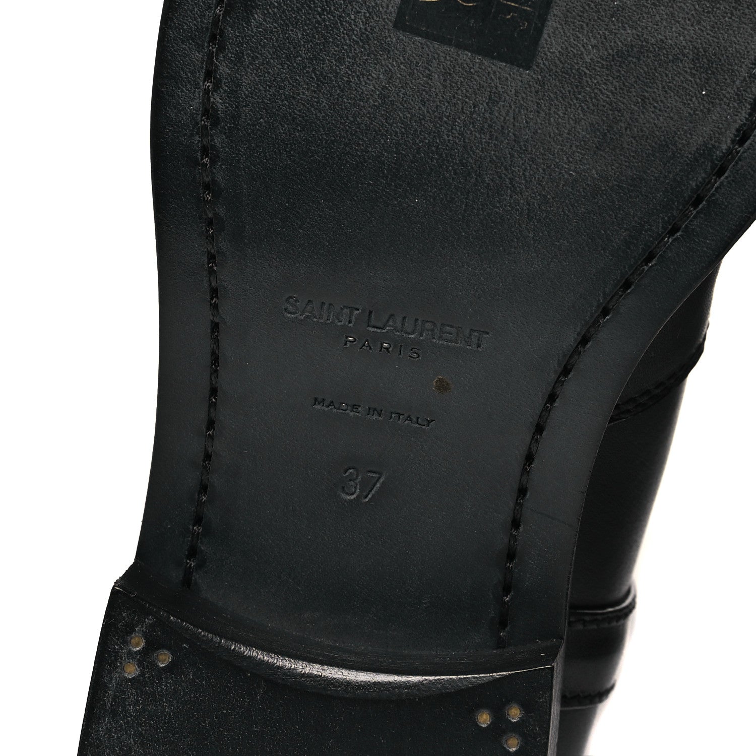Saint Laurent Calfskin Kate 30 Western Knee High Boots 37 Black 6 of 8
