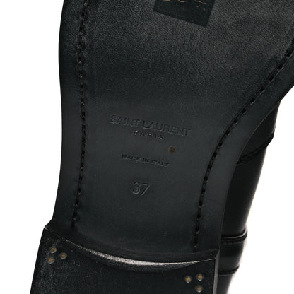 Saint Laurent Calfskin Kate 30 Western Knee High Boots 37 Black 6 of 8