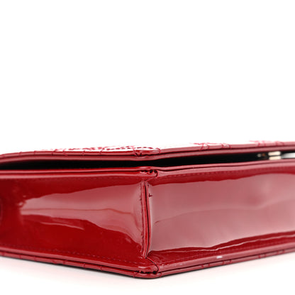 Christian Dior Patent Cannage Lady Dior Clutch Rouge Ceris 10 of 13